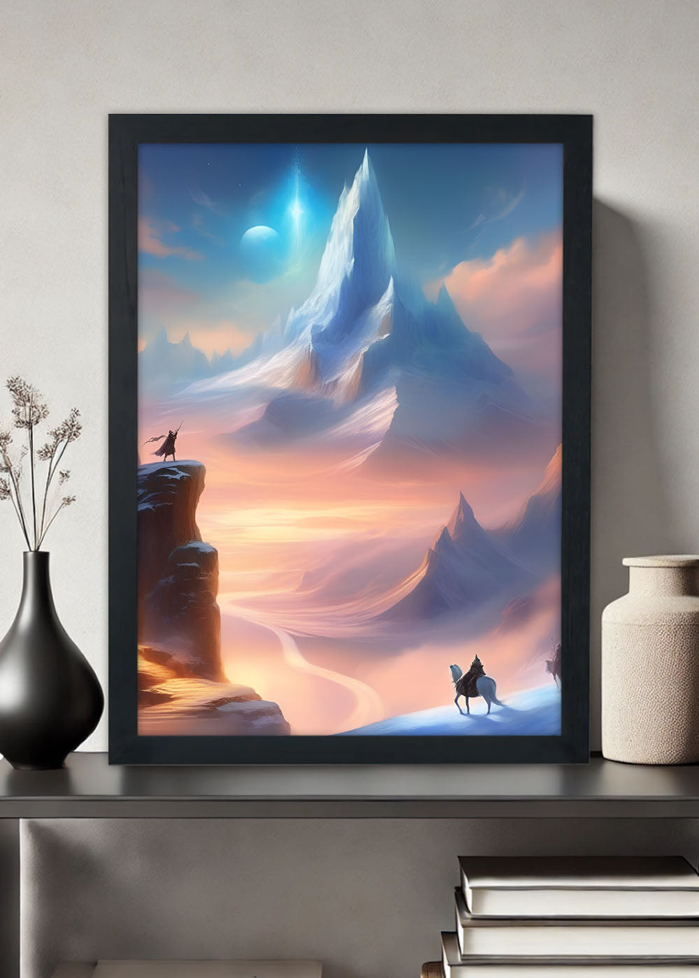 Quadro Reino de Jotunheim - Mitologia nórdica - Com vidro