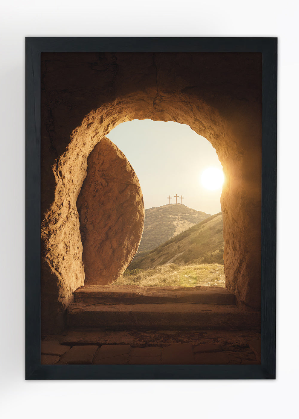 Quadro Renascimento de deus - religioso - Com vidro