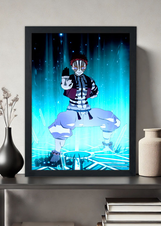 Quadro Decorativo Demon Slayer - Akaza - Com vidro