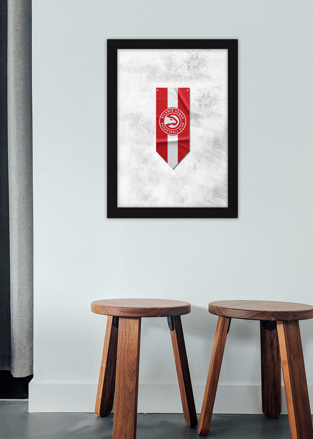 Quadro Decorativo Atlanta Hawks - Com vidro