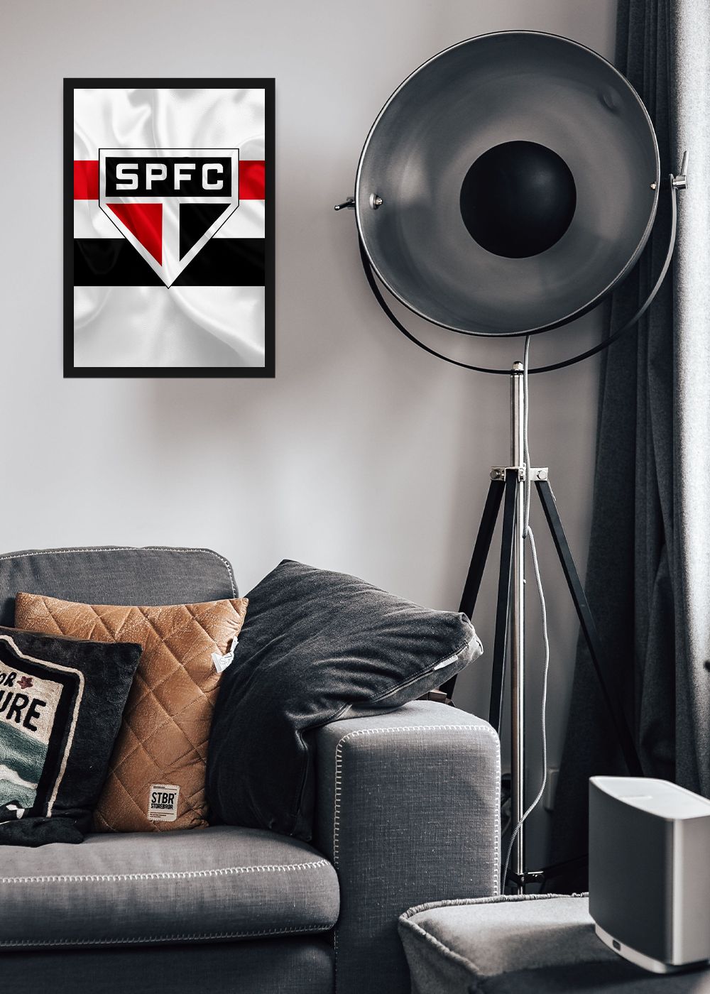 Quadro Tricolor São Paulo FC SPFC Com Vidro e Moldura