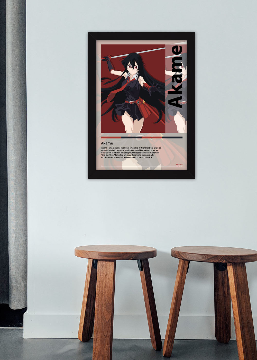 Quadro Decorativo Akame - Akame ga Kill! - Com vidro