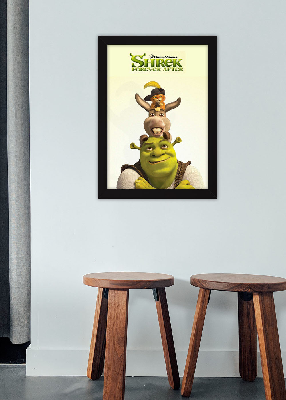 Quadro Decorativo Shrek e seus amigos - Com vidro