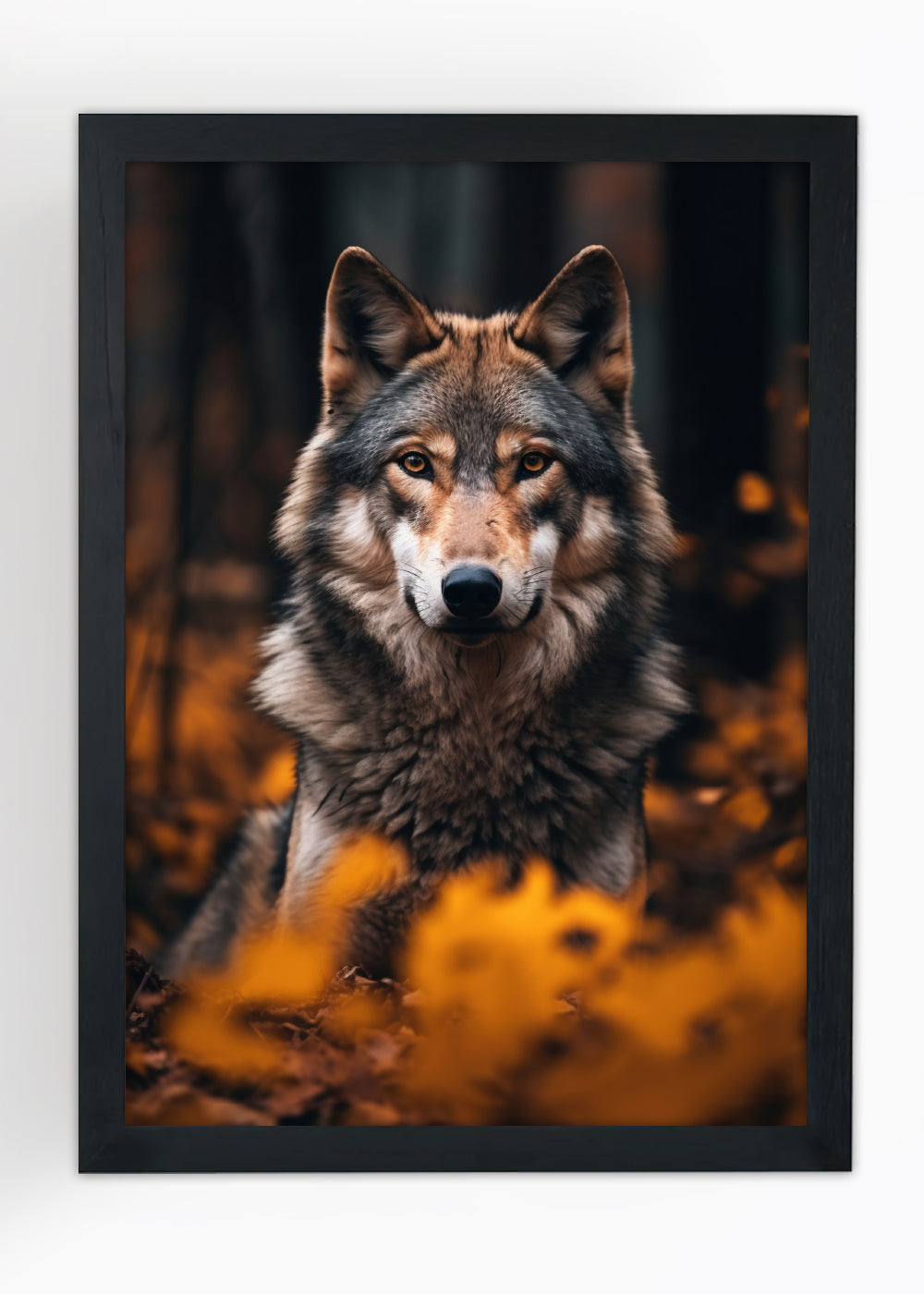 Quadro Decorativo O olhar assustador - Com vidro