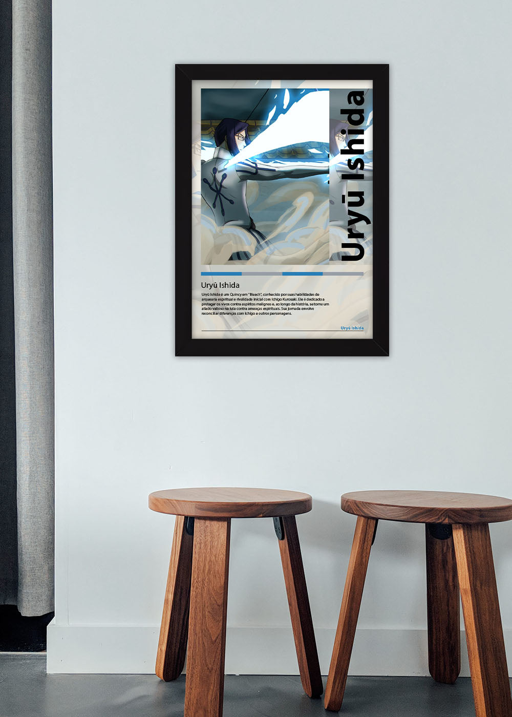 Quadro  Ury? Ishida - Bleach - Com vidro