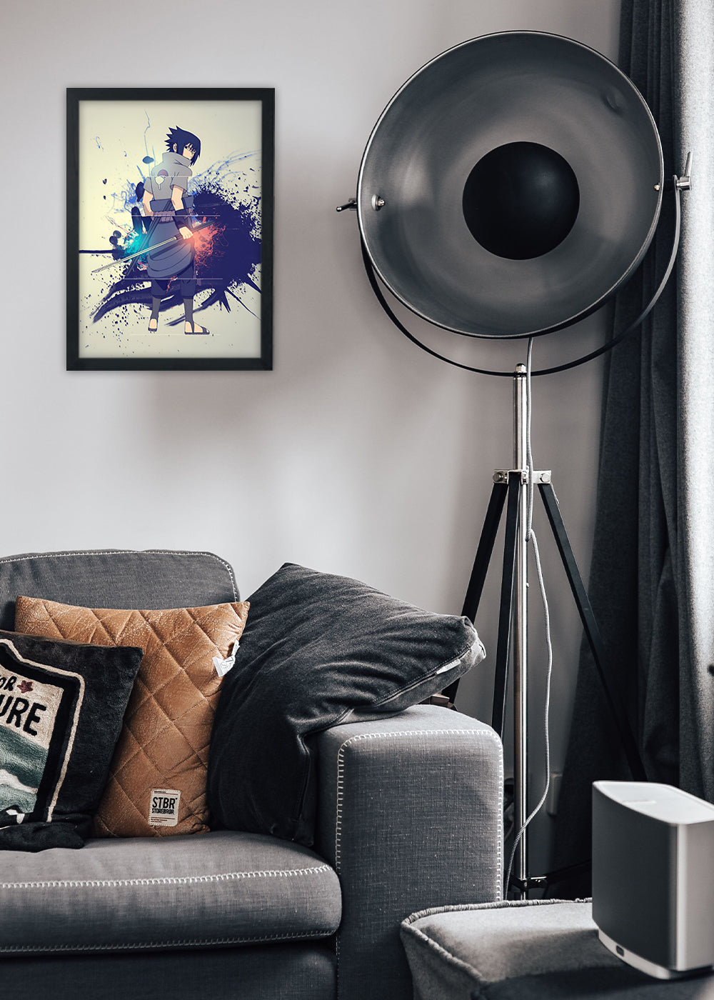 Quadro Decorativo Sasuke - Naruto - Com vidro