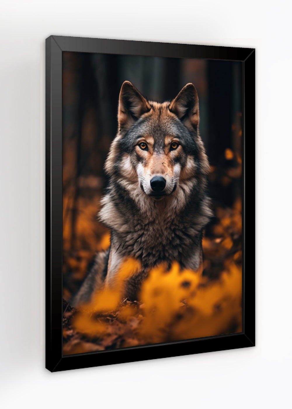 Quadro Decorativo O olhar assustador - Com vidro
