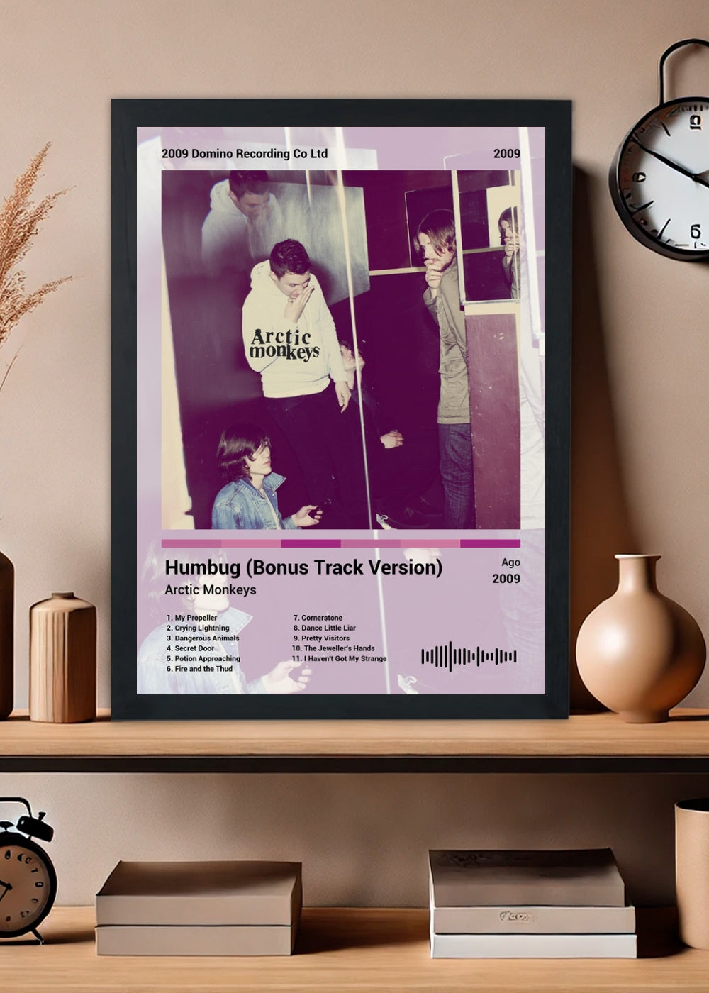 Quadro Arctic Monkeys Humbug (Bonus Tra... (Light) Com Vidro