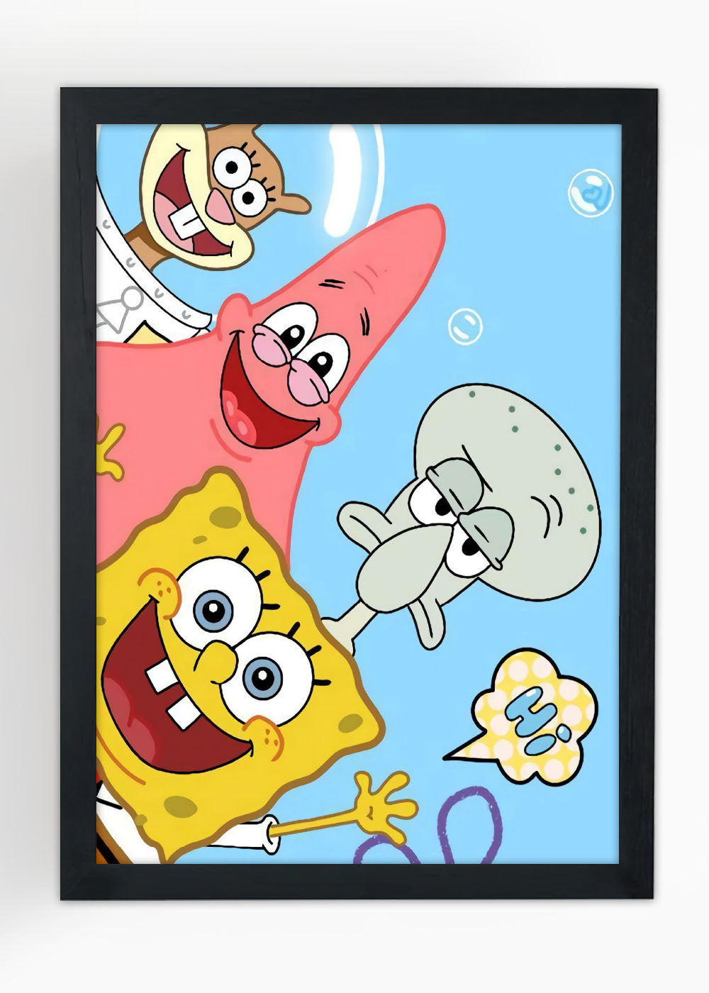 Quadro Decorativo Turma do Bob esponja - Com vidro