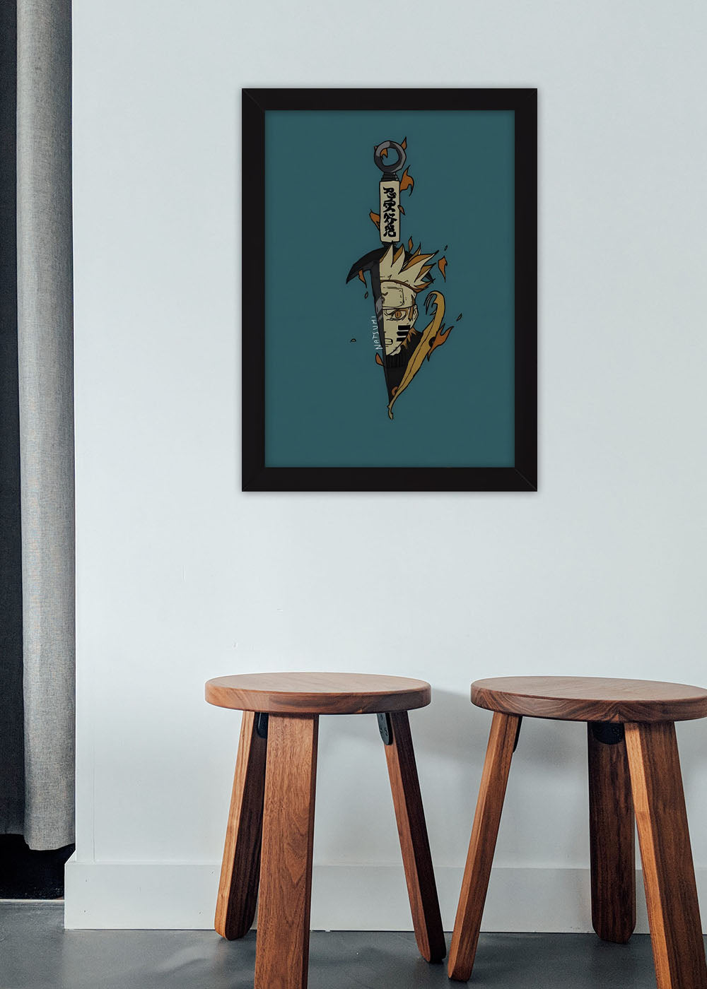 Quadro Decorativo Kunai de Minato - Anime - Com vidro