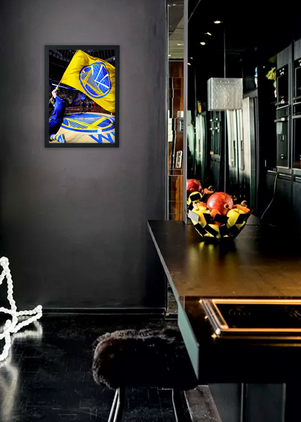 Quadro Golden State Warriors em Quadra - Com vidro
