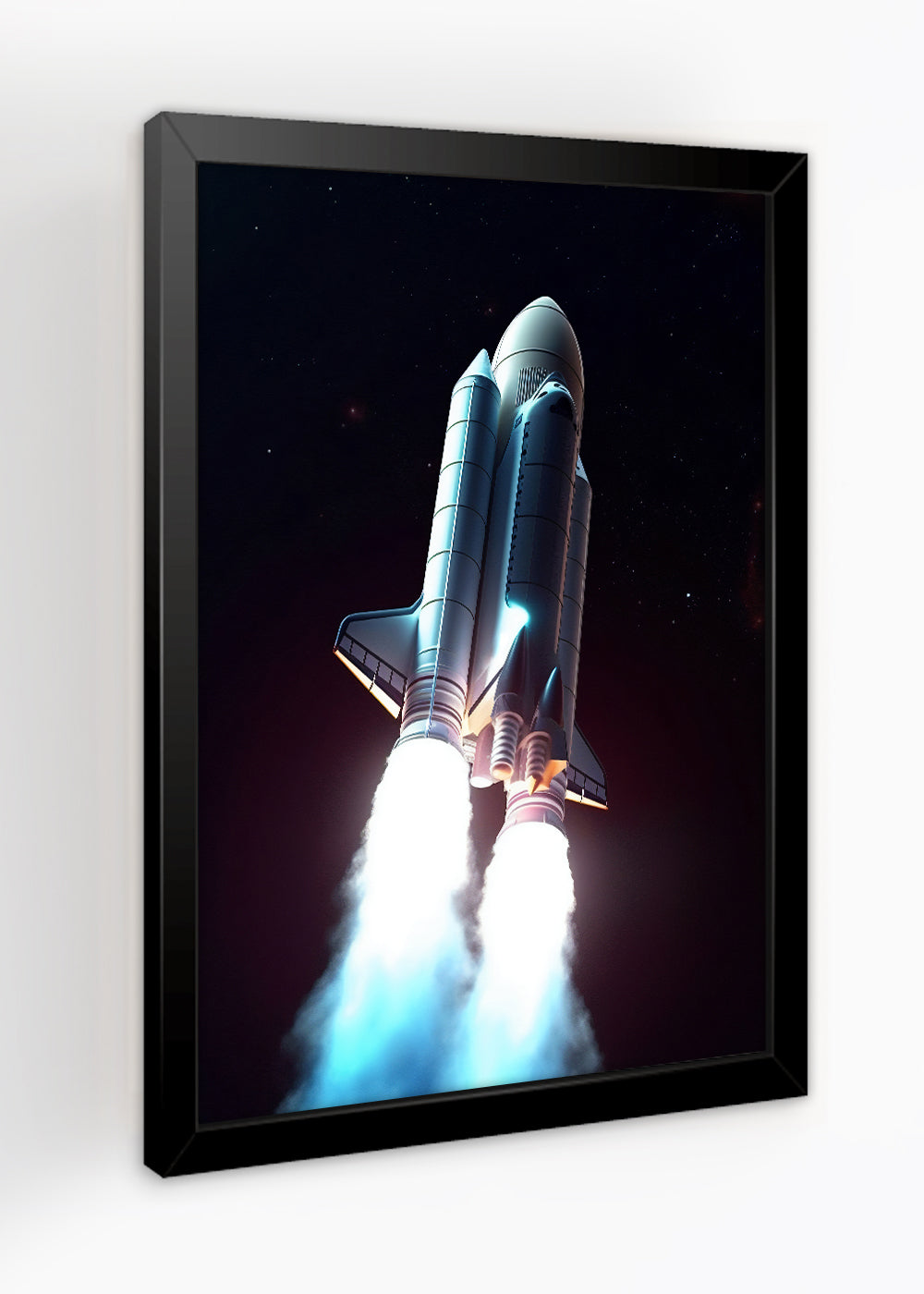 Quadro Decorativo Foguete Abstrato - Com vidro