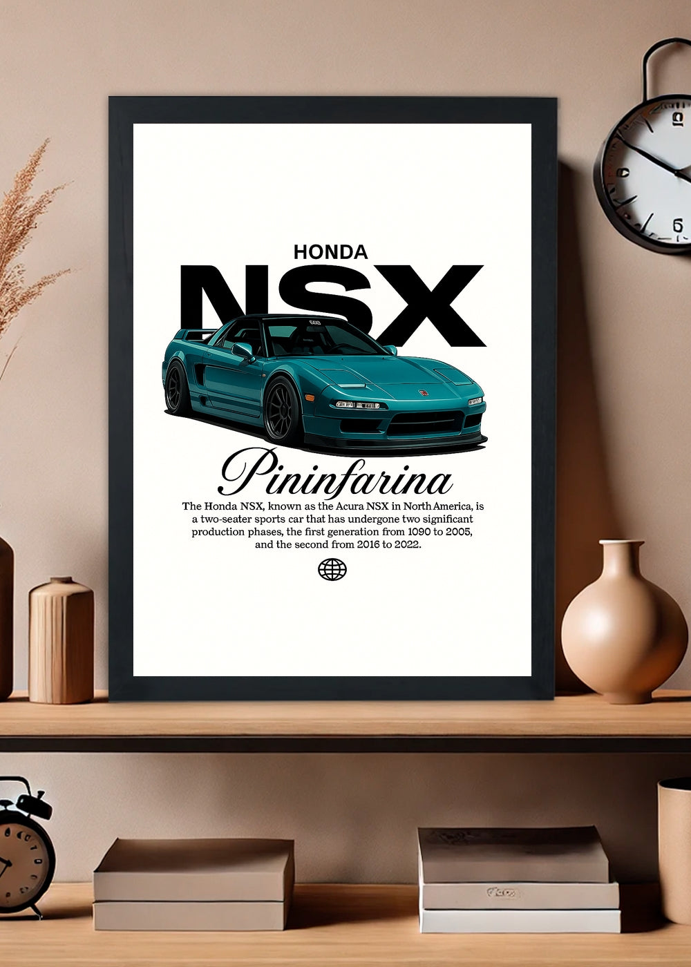 Quadro decorativo Honda NSX Pininfarina -Com Vidro