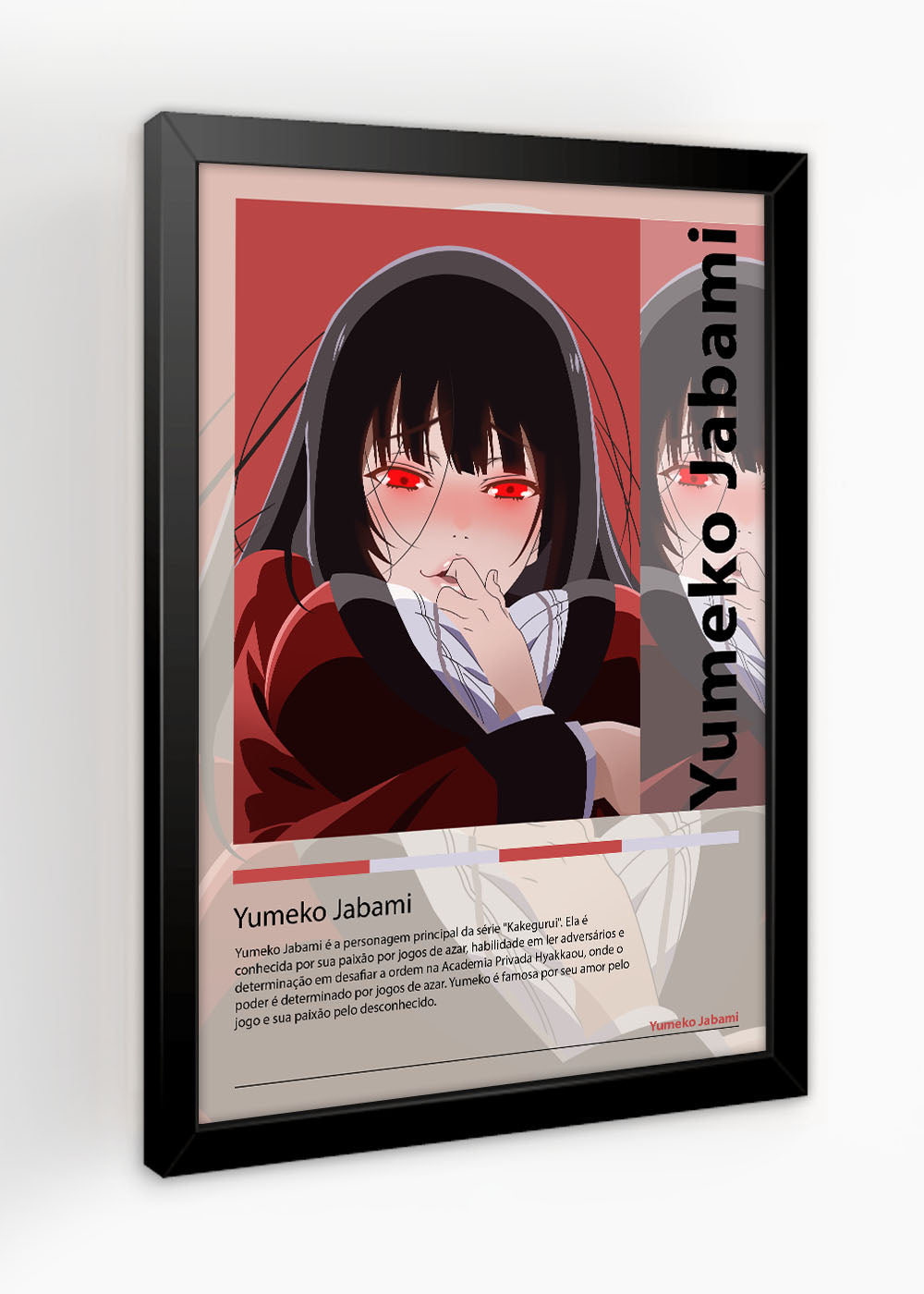 Quadro Decorativo Yumeko Jabami - Kakegurui - Com vidro