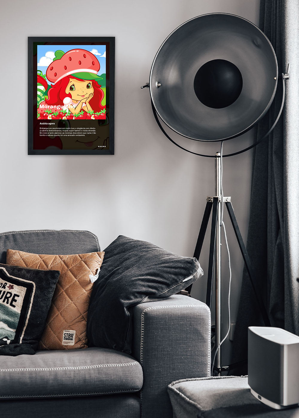 Quadro Decorativo Moranguinho - Com vidro